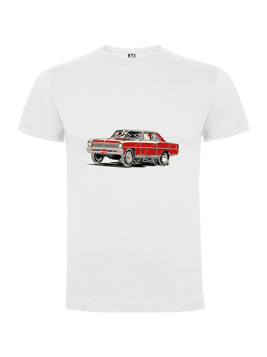 iLovePrints Red Ride Vector Art T-shirt White