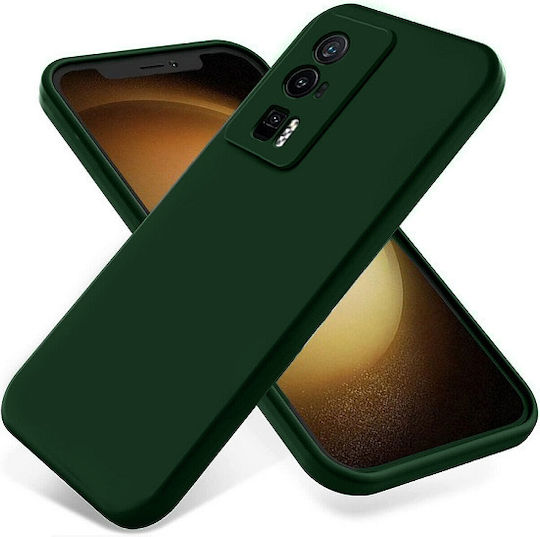 Soft Umschlag Rückseite Silikon Grün (Poco F5 Pro)