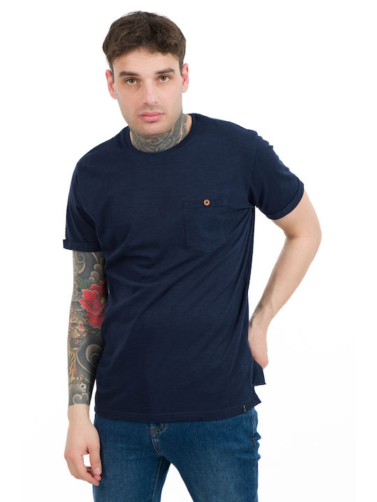 Indicode Herren T-Shirt Kurzarm Navy