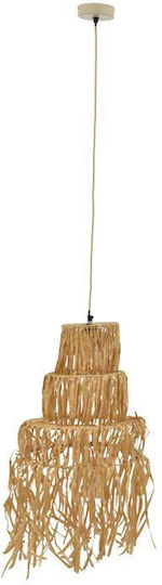Inart Nairan Pendant Light Beige with Socket E27 36x36x125cm