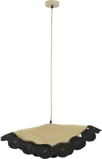 Inart Kono Pendant Light Black with Socket E27 74x74x100cm