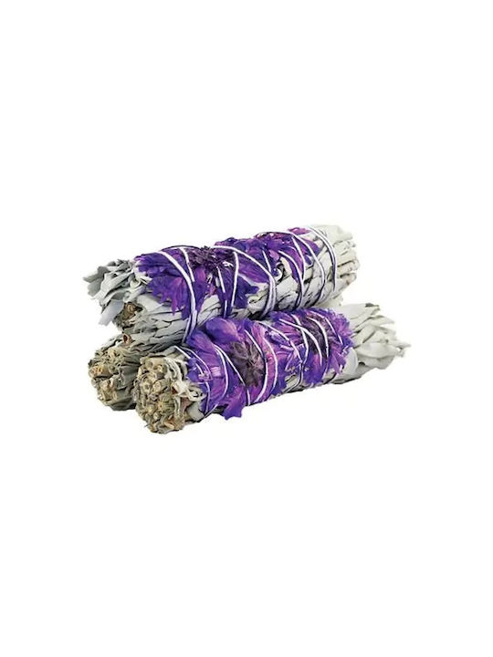 White Sage Smudge Lavender Sticks 3 Ραβδιά Θυμιάματος Λευκό Φασκόμηλο Λεβάντα
