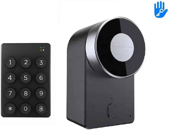 TTLOCK Ηλεκτρονική Κλειδαριά TTLock σε χρώμα Μαύρο με Σύνδεση Bluetooth και Wi-Fi