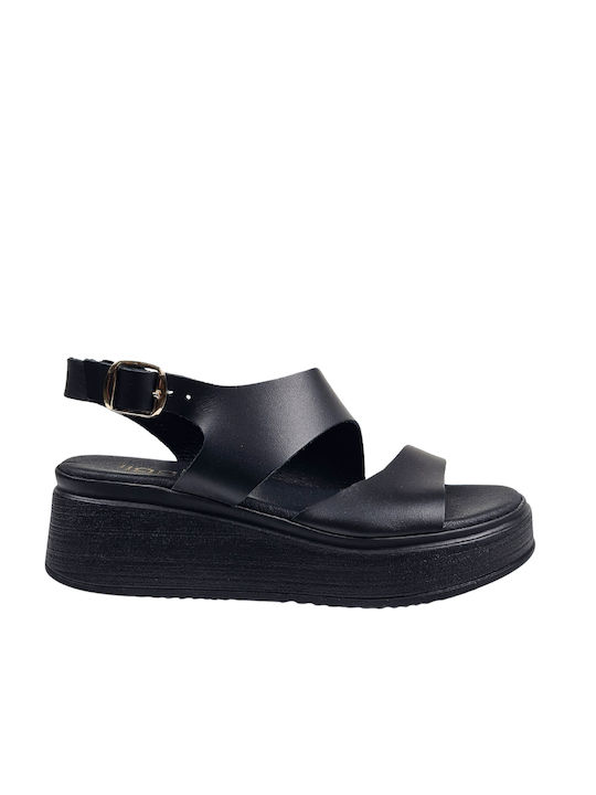 Schwarze griechische Flatforms mit Cutout