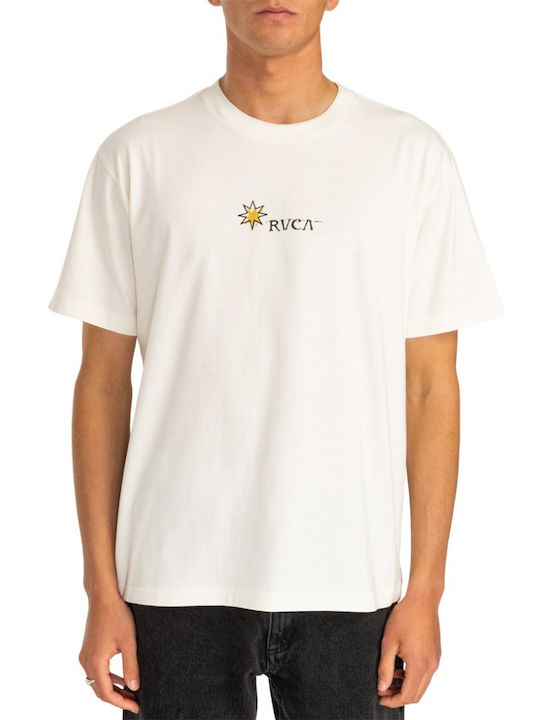 RVCA Ανδρικό T-shirt Κοντομάνικο Antique White