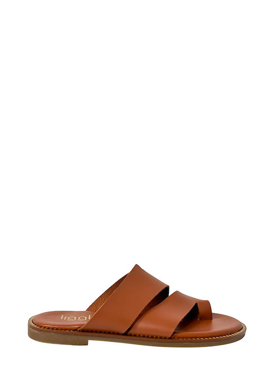 Tan Greek-Made Unique Design Slippers