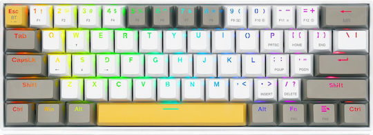 Redragon Draconic PRO K530 Drahtlos Gaming Mechanische Tastatur mit Benutzerdefiniert Braun Schaltern und RGB-Beleuchtung (Englisch US) Gray/Yellow