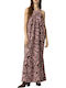 Tiffosi Maxi Φόρεμα με Βολάν Ροζ