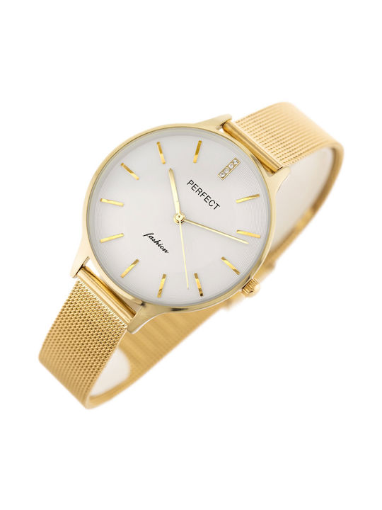 Perfect Watch with Gold Metal Bracelet