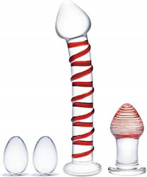 Glas Πρωκτικά Dildos Σετ Κόκκινα Glas Πρωκτικά Dildos Σετ Κόκκινα