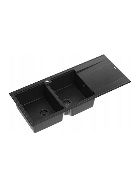 GraniteQ Evan Drop-In Kitchen Sink Made of Liqu...