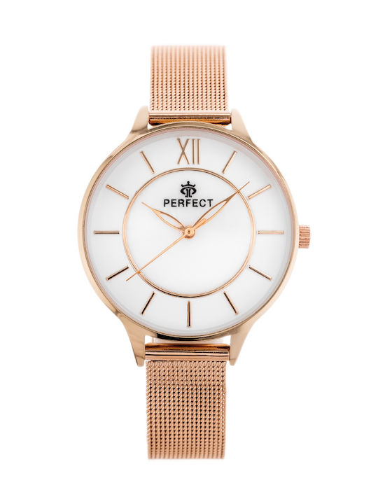 Perfect Watch with Pink Gold Metal Bracelet