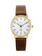 Perfect Watch with Brown Leather Strap