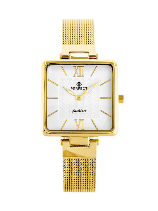 Perfect Uhr mit Gold Metallarmband