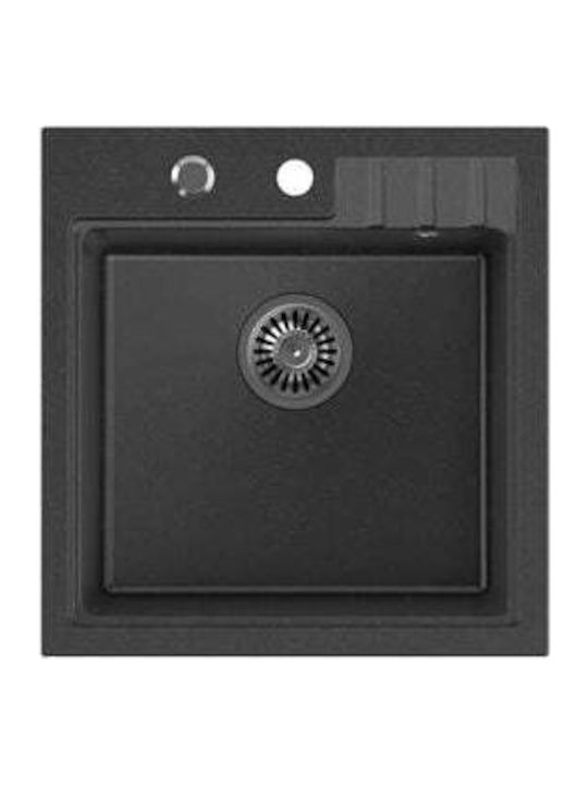 Steiner Drop-In Sink Synthetic Granite with Faucet W50xD52cm Granite Black