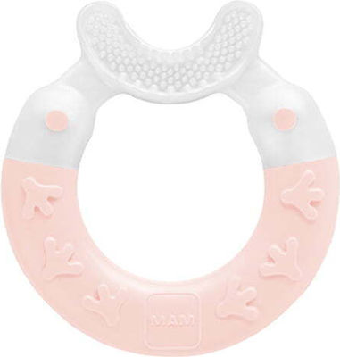 Mam Bite Teething Ring made of Plastic for 3 m+ Light Pink 1pcs