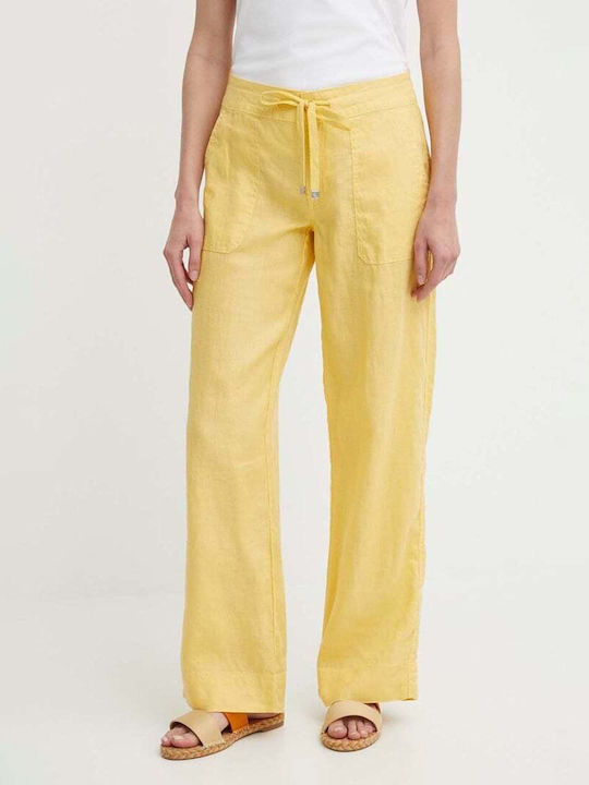 Ralph Lauren Women's Linen Trousers Yellow