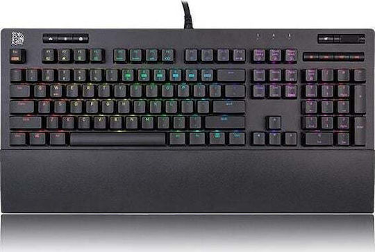 Thermaltake eSports Gaming Mechanical Keyboard with Custom Blue switches and RGB lighting (English US)