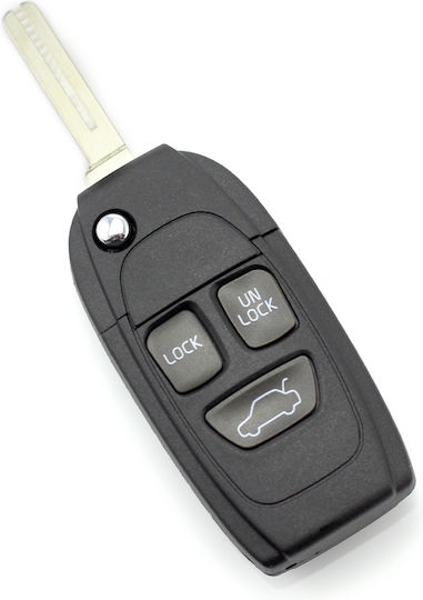CarGuard Carcasă cheie auto cu lamă cu 3 butoane pentru Volvo