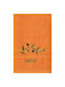 Silk Fashion Towel from 100% Cotton in Orange Color 50x100cm