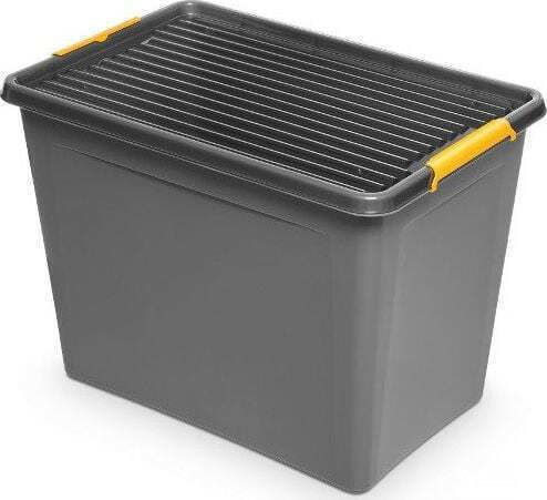 Orplast Kunststoff Aufbewahrungsbox mit Deckel Gray 39x58x42cm 1Stück