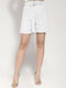 Damen Bermuda Shorts Gürtel Natalia 953088 Weiß