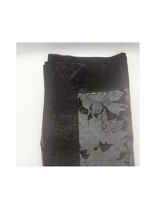Aslanis Home Kariert Black Velvet-Black Metal 130x130cm