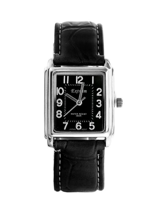 Extreim Watch with Black Leather Strap