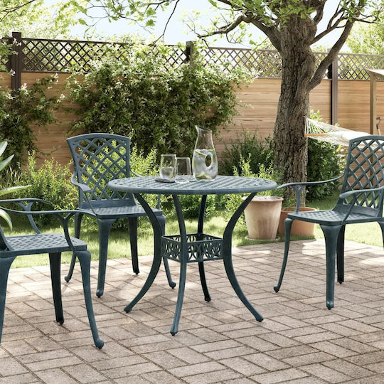 Masă Pentru Spații Exterioare Mici Din Aluminiu Verde 90x90x75cm