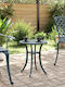 Sitting Room Outdoor Free Standing Aluminum Table Green 48x48x53cm