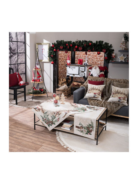 Teoran Set Christmas Tablecloths Square Fabric 2pcs