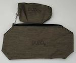 Polo Fabric Green Pencil Case with 1 Compartment