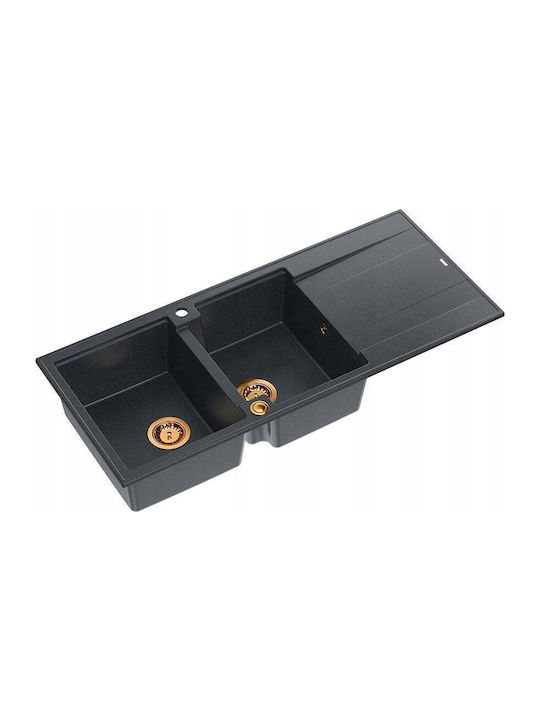 GraniteQ Evan 121 Drop-In Sink Synthetic Granit...