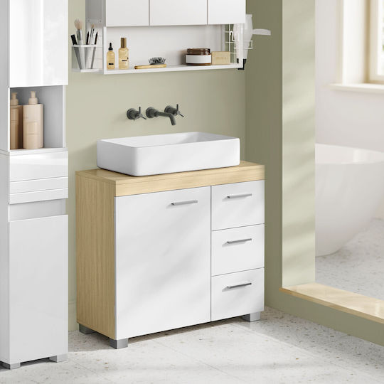 Songmics Waschtisch ohne Waschbecken L70xB30xH64cm Weiß