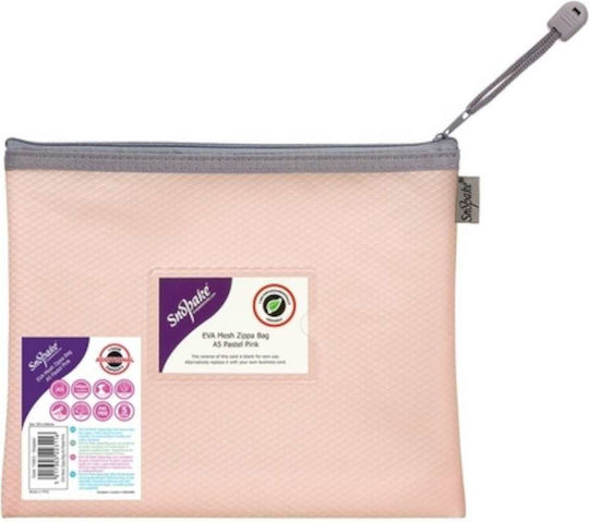 Snopake Folder with Zipper for Paper A5 Pink