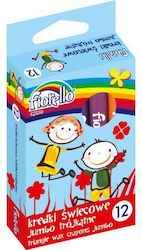 Creioane triunghiulare Jumbo 12 culori Fiorello