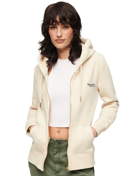 Superdry Essential Logo Women's Cardigan Ecru