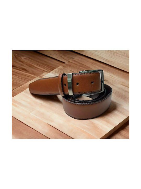 Venturi Men's Leather Belt Tabac Brown