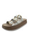 Fantasy Leather Women's Flat Sandals White