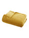 Atmosphera Fleece Blanket Sofa 130x180cm Yellow
