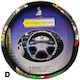 Autoline Auto-Lenkradabdeckung D mit Durchmesser 38cm Schwarz mit Schwarzer Naht