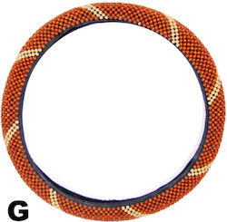 Autoline Car Steering Wheel Cover G Orange