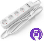 Tesla Power Strip 4 Positions with Cable 2m