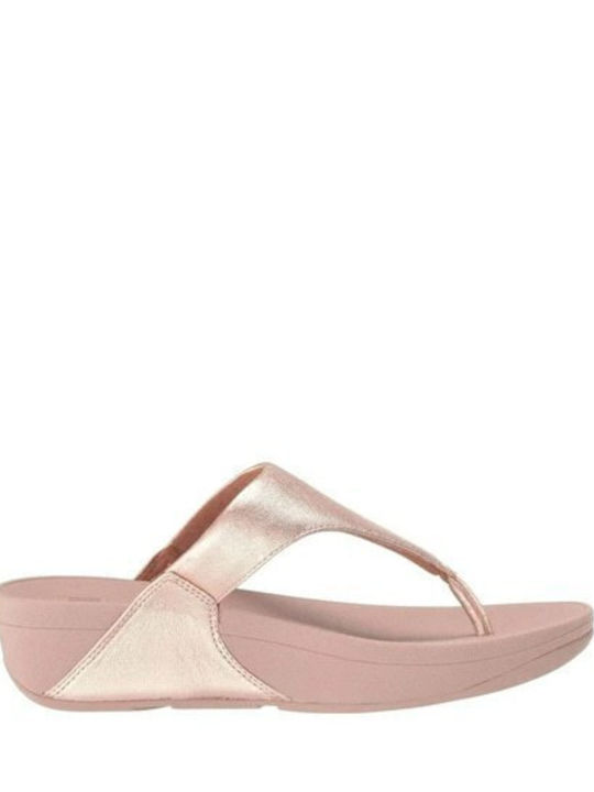 Flip Flop Leder Flache Sandalen Rosa Gold Flip Flop Leder Flache Sandalen Rosa Gold