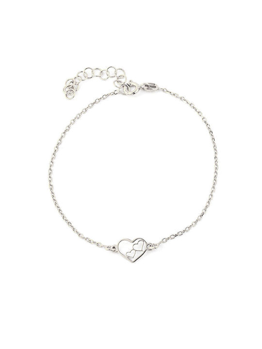 George Art Jewels Bracelet Chain with design Heart made of Silver