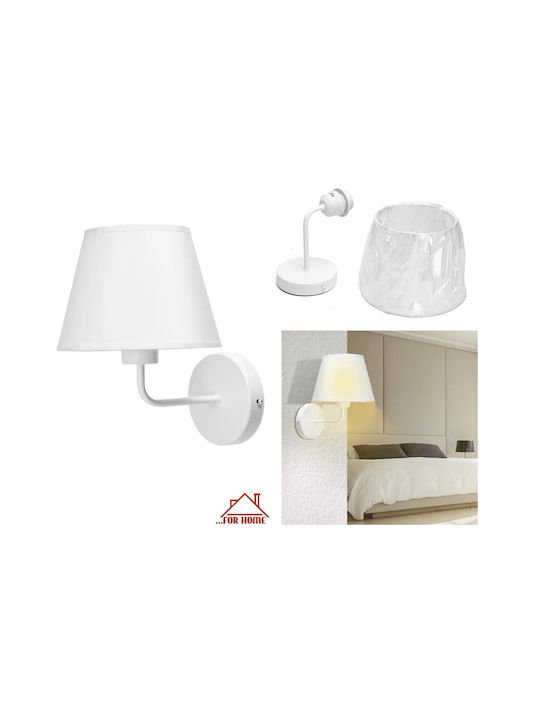ForHome Leuchte Wand mit Fassung E27 Weiß