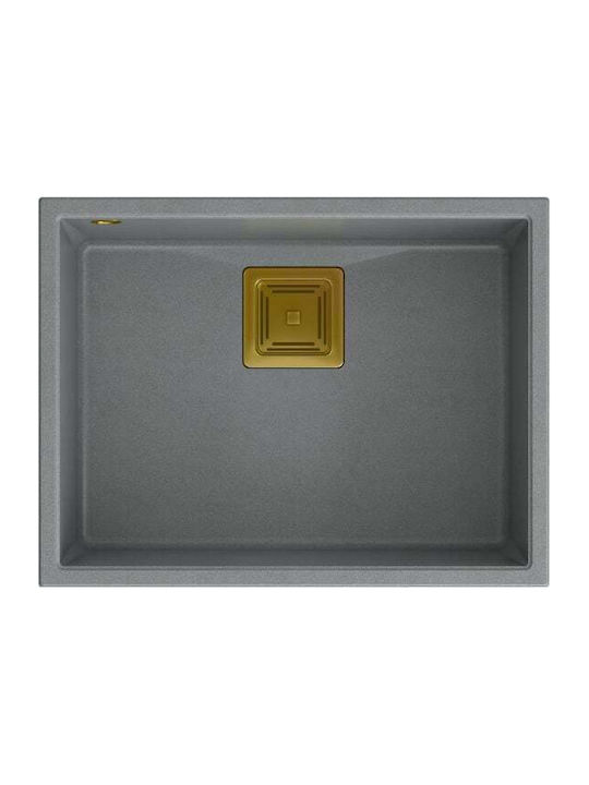 Quadron Drop-In Chiuvetă din Granit Sintetic L55xW42cm Argintiu