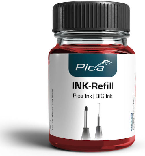 Pica-Marker INK/BIG Ανταλλακτικό Μελάνι για Μαρκαδόρο Κόκκινο