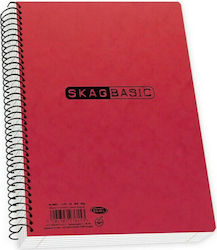 Skag Spiral Heft Geregelt A4 5 Themen Basic Rot...