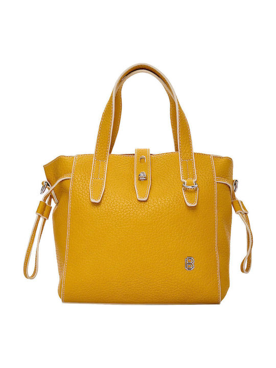 Bag to Bag Σετ Γυναικεία Τσάντα Χειρός Κίτρινη